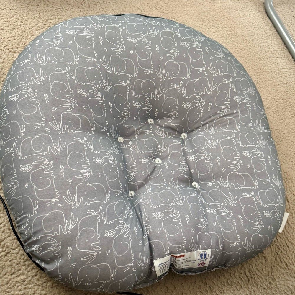 Boppy Gray Elephant Baby Pillow